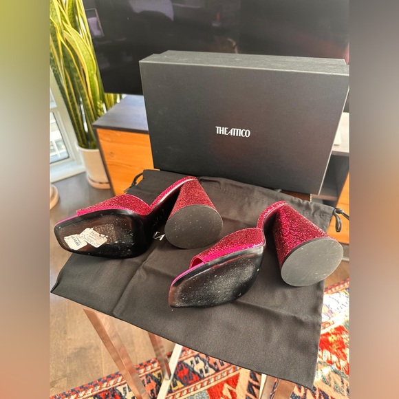 The Attico Devon Open-Toe Glitter Sandals, size 9 - Picture 5 of 5